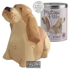 ARORA PEDIGREE PALS COCKER SPANIEL FIGURINE INSIDE MONEY TIN