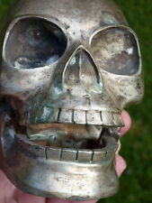 TIBETAN  SKULL AMULET STATUE MOVABLE JAW BLESSED Boudhanath Temple in Kathmandu