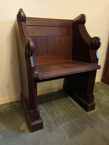 Antique oak monks - monks, chair