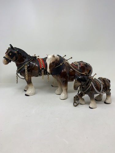 Ceramic shire horse figurines - shire,