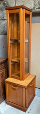 Teak Corner Display Cabinet