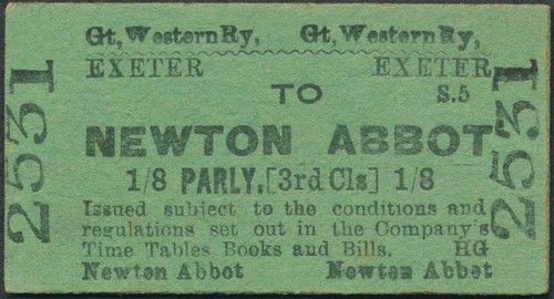Railway ticket gwr - railway, parly