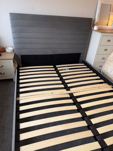 Grey king size bed - grey, bensons