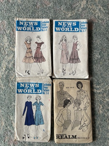 Four vintage sewing - four, patterns