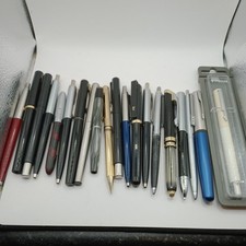 Job Lot Of Pens Parker, Sheaffer Fountain Pen, Ball Point Colibri etc Spares 