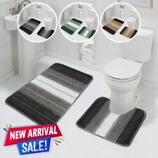 Non Slip Bath Mat Extra Large Bathroom Rug Water Absorbent Toilet Pedestal Mat