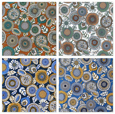 70'S FLORAL  RETRO  100% Cotton fabric, Sewing  **UK SELLER**  Rose & Hubble