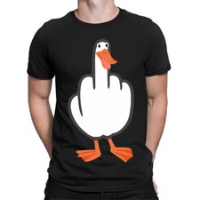 Funny Rude Seagull Beach Ocean Bird Nature Lovers Retro Mens T-Shirts Top #TA-38
