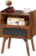 Rattan Nightstand, Boho Side