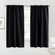 Blackout Curtains for Living Room, Back Tab & Rod Pocket Top Insulating Windo...