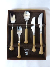 Vintage Denby Regency 5 Piece Cutlery Set Pale Beige Boxed (Mar)