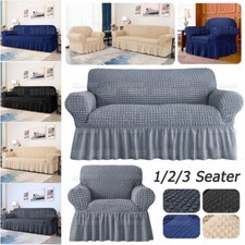 1/2/3 Seater High Elastic Stretch Slipcover Couch Sofa Cover Protector w/ Skirt
