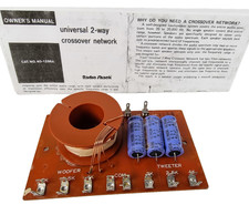Radio Shack 40-1296A Universal 2-Way Speaker Crossover Network 100W + Data Sheet