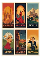 Spanish Vintage Poster Spanish Art Wall Print Retro Spanish Decor A3 size
