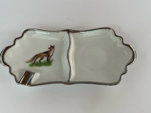 Vintage porcelain silver plate - porcelain,