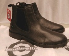 LAMBRETTA LYNX CHELSEA BOOTS BLACK LEATHER SIZE 10 EU 44 RRP £65.00