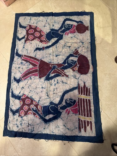 Vintage african batik fabric - batik,