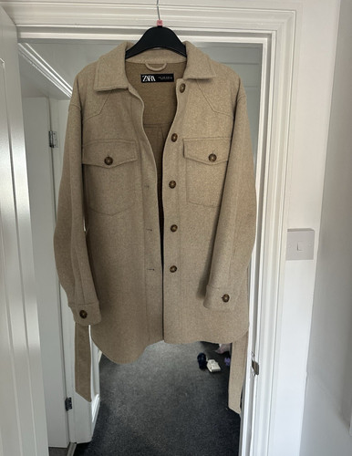Zara beige wool - zara, shacket