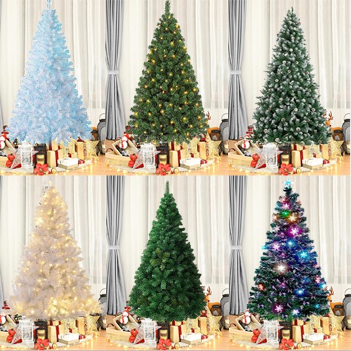 Christmas tree with lights - christmas,