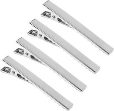 Tie Clip Set – 4 Silver Tone