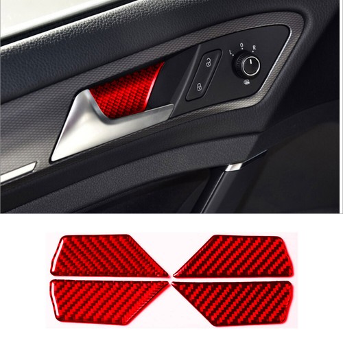 4pcs red carbon fiber door - fiber,