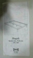 IKEA Hagali Wooden Bed Frame Owners Instruction Manual - For Queen/Full Size