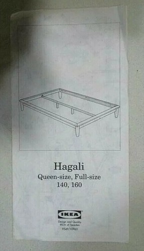 Ikea hagali wooden bed - ikea,