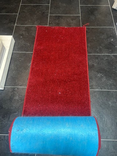 Red carpet stair runner with - red,