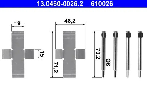 Brake pad fitting kit - brake,