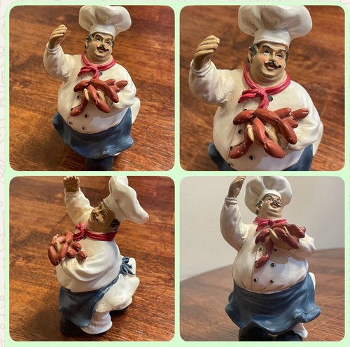Vtg fat chef figurine italian - fat,
