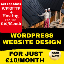 Full WordPress Website Design  For Roofing Services | Just £10/Month