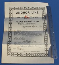 ANCHOR LINE VICTORIAN UNUSUAL