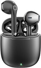 Black yobola T9 Wireless Earbuds Bluetooth, Wireless Headphones HiFi Stereo IPX5