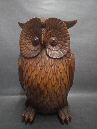 40cm large brown owl - owl, figure