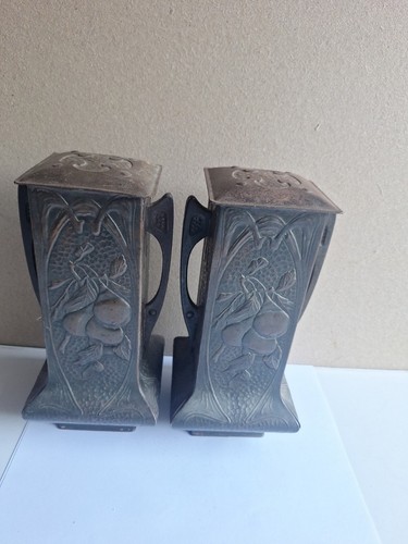 Pair vintage biscuit - vintage, tins