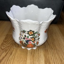 Denton Cottage Garden Fine Bone China Indoor Planter Plant Pot Floral Design 