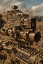 KS1 LPVO 1.2-6X24 British Army Rifle scope style + Red dot sight Dark Earth Tan