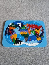 Wooden World Map Jigsaw Puzzle - Missing 2x Small Bits - Educational