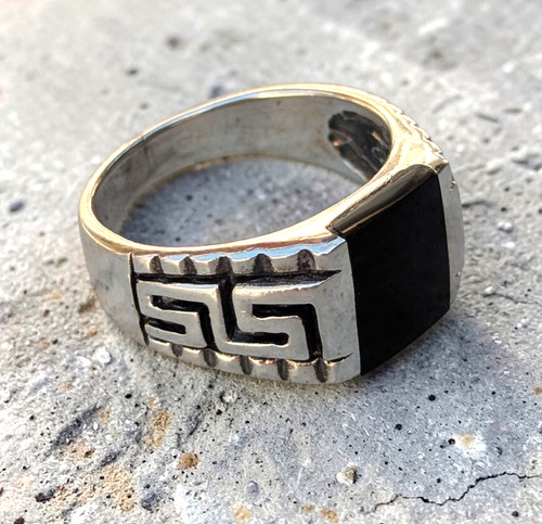 Geometric black onyx - onyx, greek