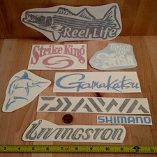 Fishing DECALS STICKER x8