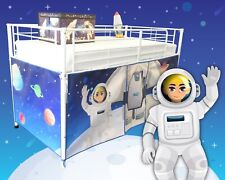 HedgehogEmporium Tent for Midsleeper Cabin Bed, Mid sleeper Spaceman