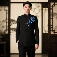 Men Chinese Style Stand Collar