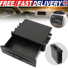 Car Dash Trim Single Din CD Player Radio Pocket Storage Box Black Universal NEW