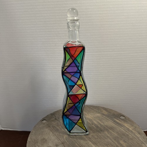 Art glass vase thick - thick, texture