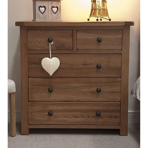 Solid oak over chest of - over,