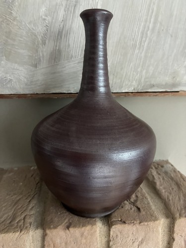 Hand thrown bottle vase - thrown,