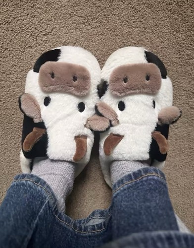 Cow slippers winter - cow,