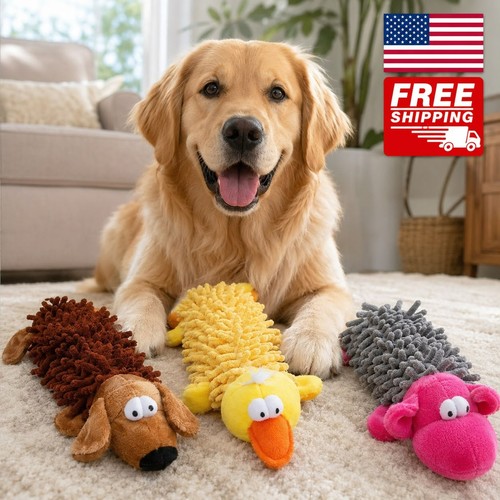 Dog plush squeaky - dog, chew