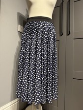 Lipsy Navy Blue White Pleated