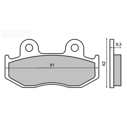 Pair front brake - pads, honda